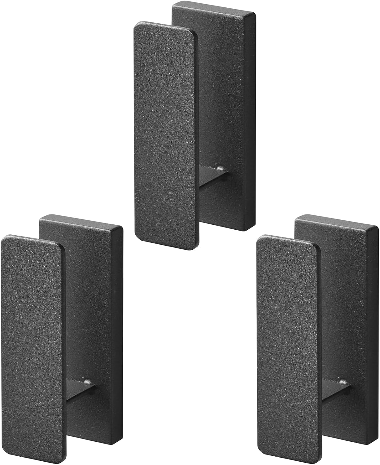 1689 Tower duvar askısı (3'lü set), siyah, çelik/ABS reçine, minimalist, 3 x 2,4 x 6,5 cm