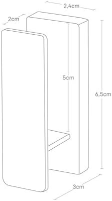 Alternative view of 1689 Tower duvar askısı (3'lü set), siyah, çelik/ABS reçine, minimalist, 3 x 2,4 x 6,5 cm