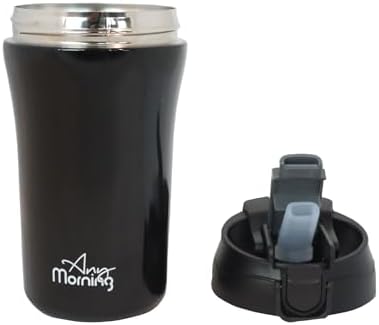 Alternative view of Any Morning 400 ml Paslanmaz Çelik Termos Mug, Çift İşlevli Sızdırmaz kapaklı, Siyah SI232021