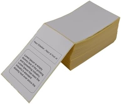 100mm X 150mm 500 Adetlik Paketlerde Lamine Termal Z Katlama Kargo Etiketi – Yazıcı Uyumlu, Yüksek Kaliteli Gönderi Etiketi (1 Paket)