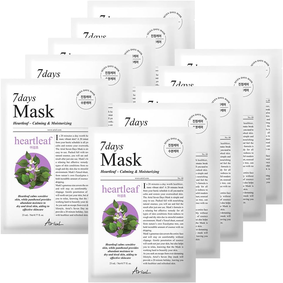 Alternative view of Ariul 7 Days Mask Heartleaf P - Yatıştırıcı & Nemlendirici Kalp Yaprağı Özlü Vegan Kağıt Maske