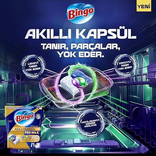 Bingo Akıllı Kapsül Pro Bulaşık Makinesi Deterjanı Tableti 50'li