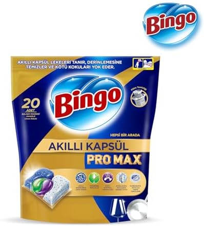 Bingo Akıllı Kapsül Pro Max Bulaşık Makinesi Deterjanı Tableti 20'li