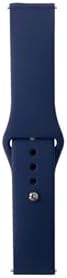 (5025) Midnight Blue Band Serisi 20mm Klasik Kordon Silikon Strap Kayış-Midnight Blue Galaxy 2 44mm ile uyumlu