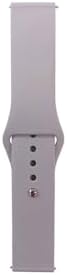 (4954) Cloud Gray Band Serisi 22mm Klasik Kordon Silikon Strap Kayış-Cloud Gray Gear S3 ile uyumlu