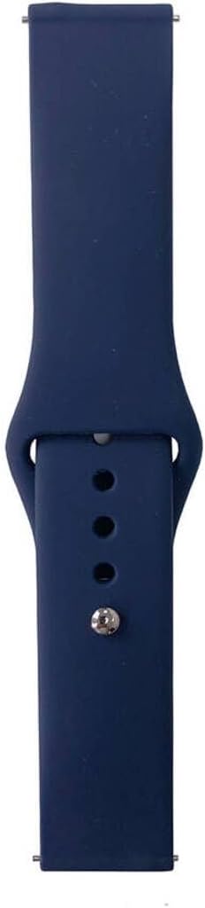 Alternative view of (4683) Midnight Blue Band Serisi 20mm Klasik Kordon Silikon Strap Kayış-Midnight Blue Gear S2 ile uyumlu