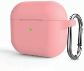 (5882) Pembe Soft Renk Darbe Emici Çengelli Silikon Kulaklık Kılıfı 3. Nesil ile uyumlu