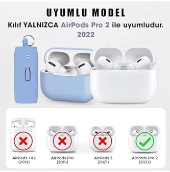 Alternative view of (5889) Pembe Soft Renk Darbe Emici Çengelli Silikon Kulaklık Kılıfı Pro 2 ile uyumlu