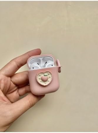 (5209) Toz Pembe KalpliPembe Kulaklık Kılıfı ile uyumlu