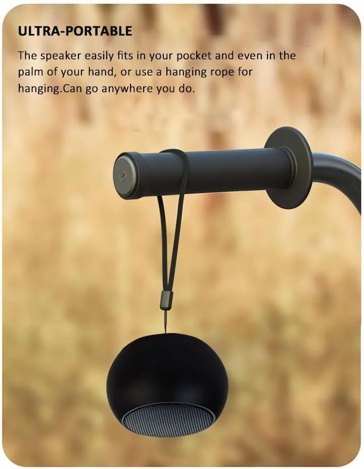 Alternative view of Taşınabilir Bluetooth Speaker Seyahatlerde Bisiklet Sürüşleri ve Doğa Gezilerinde Kullanıma Uygun Mini Kablosuz Hoparlör M3 Siyah (Siyah)