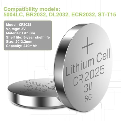CR2025 Pil 5'li Paket Lityum Düğme Pil 3V 2025
