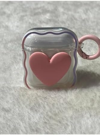 Alternative view of (5611) Pembe Kalpli Şeffaf Kulaklık Kılıfı 2. Nesil ile uyumlu