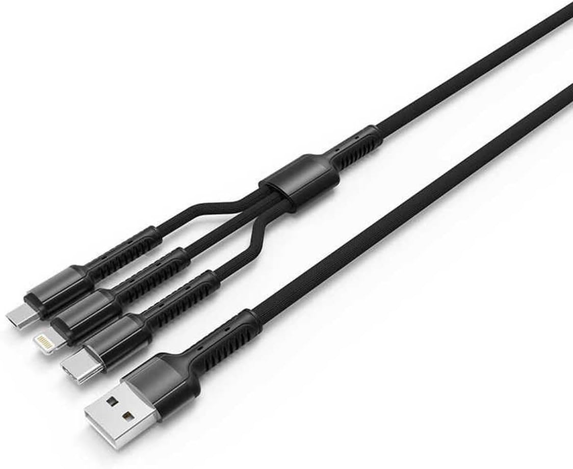 (3270) Siyah Siyah LC93 3 in 1 Usb Kablo ile uyumlu