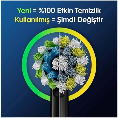 Oral-B Action X-Filament Siyah Şarjlı Diş Fırçası Yedek Başlığı 4 Adet