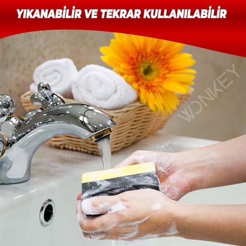 Alternative view of - Oto Lastik Parlatıcı Sünger 2'li Paket, U Şeklinde Eğimli Araba Lastiği Parlatıcı Sünger, Araç Lastik ve Plastik Parlatma Uygulama Süngeri