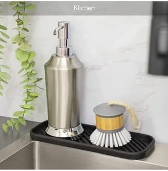 Alternative view of Tineke Silikon Yağdanlık Yağlık Standı Altlık,çok Amaçlı Organizer Sunumluk,sabunluk Altlığı 1 ADET GRİ