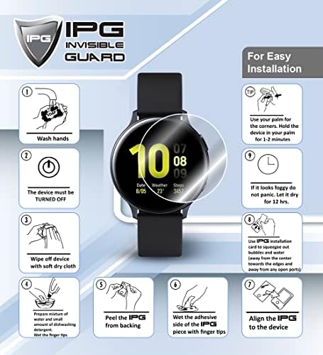Alternative view of IPG 8-51 mm AMOLED/Enduro 3 Hidrojel Ekran Koruyucu (2 Adet) Görünmez HD Şeffaf Film Çizilmez Kendi Kendini İyileştirme/Enduro3 için Kabarcıksız