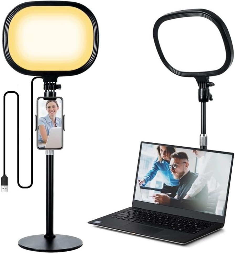 Alternative view of Beyaz Sarı Led Aydınlatma Video ve Fotoğraf Çekimi için Sürekli Işık Youtuber Twich Yayın Işığı Ürün Göresel Fotoğraflama Aydınlatma 23cm SY-039 (SY-039)
