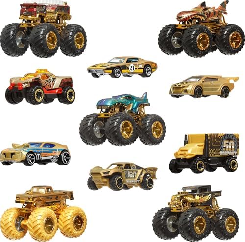 ® Trucks Bigfoot Şampiyonları Araba ve Kamyon Çoklu Arabalar, metal Bigfoot, 5-Alarm, Shaker, -Wrex, Tiger ve 6 araba, JDW07