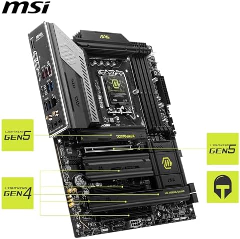 Alternative view of MSI, Mag Z890 Tomahawk Wifi Soket 1851 Ddr5 9200Mhz(oc) Usb 20Gbps 4Xm.2 2Xtb4 Hdmi Display 5G Lan Wifi 7 Atx, 7E32-001R