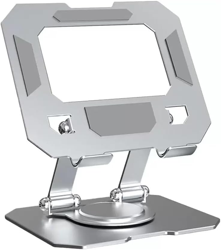 Tablet Standı 360 Derece Dönebilen Tablet Stand Katlanabilir Metal Tablet Tutucu Standı Tablet ve Telefon Tutucu Stant Tablet Tutucu Metal (Metalik Gri)
