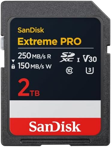 Extreme PRO Extreme PRO SDXC UHS-I hafıza kartı 2 TB (V30, 250 MB/s'ye kadar aktarım hızı, U3, 4K UHD videolar) QuickFlow teknolojisi, ısıya dayanıklı