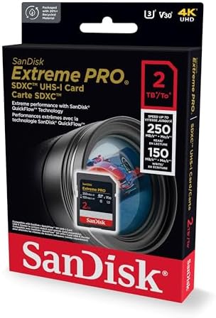 Alternative view of Extreme PRO Extreme PRO SDXC UHS-I hafıza kartı 2 TB (V30, 250 MB/s'ye kadar aktarım hızı, U3, 4K UHD videolar) QuickFlow teknolojisi, ısıya dayanıklı