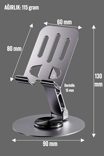 Yüksek Kalite Metal Katlanabilir 360 Dönen Ayarlı Telefon Tutucu Masaüstü Telefon Tablet Standı S013