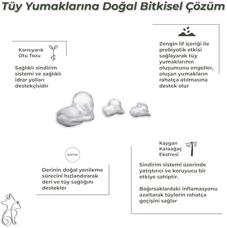 Kahu Naturals Purrfect Hairball Relief, Kediler için Tüy Yumağı Giderici ve Önleyici Doğal Malt, 100 ml