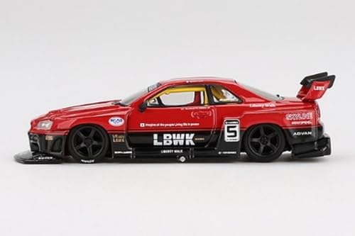 Alternative view of Mini GT 1/64 LB-ER34 Super Skyline Kırmızı/Siyah (Sağ Kol) Bitmiş Ürün MGT00843-R
