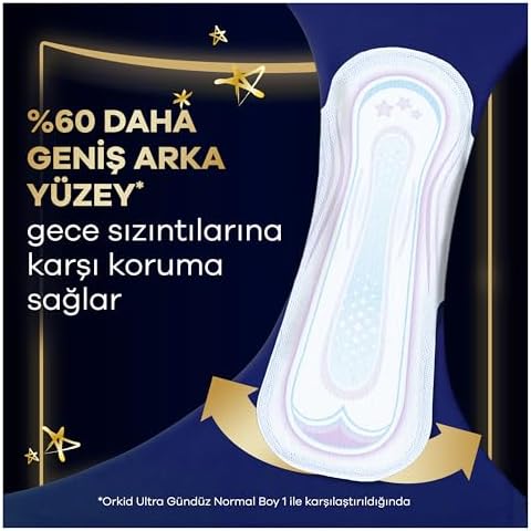 Orkid Ultra Hijyenik Ped Gece Ekstra (Boy 4) 5 Adet Ped