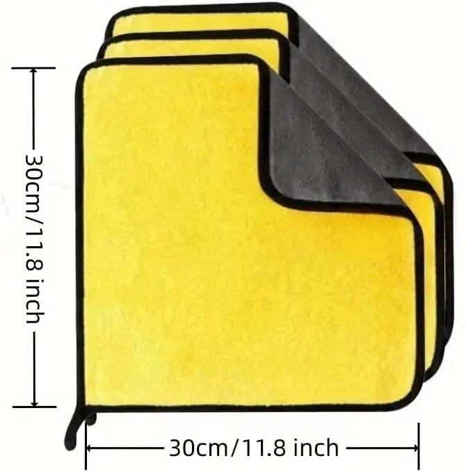 Alternative view of 3' lü Yünlü Sarı Ve Gri Araç Temizleme Bezi 30 cm x 30 cm
