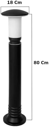 Alternative view of Mantar Uzun 80 cm Bahçe Aydınlatma Armatürü - Set Üstü Yol Aydınlatma Lambası E27 Duy, IP54 Su Geçirmez, Zita Yerli Üretim Siyah Bahçe Direği (Ampul Hariç)