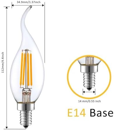 Alternative view of Rustik Led Ampul 4w E14 Ince Duy Dimmerli Gün Işığı 3200k 10 Adet Lambam Erd23Kıvrık Mum Ampul