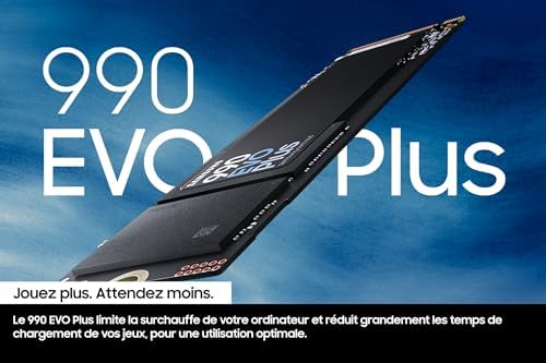 Dahili SSD 990 Evo Plus NVMe M.2 PCIe 4.0 x 4/5.0x2, 1 TB, 7150MB/s'ye kadar Okuma Hızı, Akıllı Turbo Write 2.0, Oyun ve Çalışma için Mükemmel, MZ-V9S1T0BW