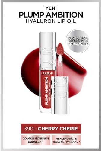 Alternative view of Loreal Paris Plump Ambition Hyaluron Lip Oil - 390 Cherry Cherie