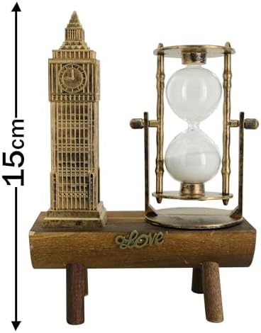 Saat Kulesi Kum Saati Retro Müzik Severler için Ev Masaüstü Dekorasyon Doğum Günü Yeni Yıl Hediyeleri 15cm (Saat Kule)