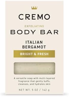 Cremo Erkekler için Peeling Vücut Çubuğu, İtalyan Bergamot Kokusu, Cildi Koruyan, Temizleyen ve Nemlendiren Çok Katmanlı Koku, 5 oz