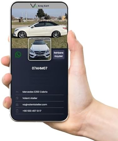 Alternative view of Valent Qr Kodlu Araç Kartı - Acil Ya da Yanlış Edilen Araçlar İçin QR Kodlu Bilgilendirme Standı