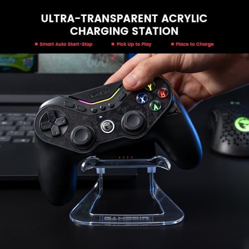 Tarantula Pro kablosuz çoklu platform denetleyici ve hızlı şarj yuvası paketi, Switch/Switch 2 (6 eksenli Gyro ve NFC), PC, ve iOS için – Kaydırmaz TMR çubukları