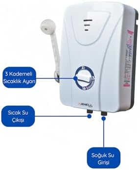 Alternative view of Arnell Şofben 3 Kademe Yüksek Güç Güvenli Ve Dayanıklı Tasarım Kolay Montaj 7500 Watt