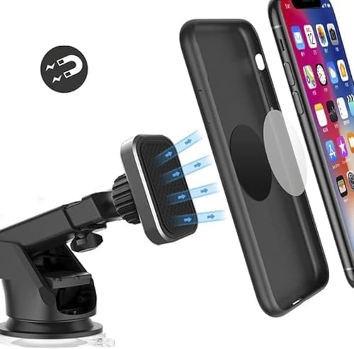 Mıknatıslı Araç Telefon Tutucu - 360° Dönen, Güçlü Manyetik, Tüm Telefon Modelleriyle Uyumlu, Kolay Montajlı