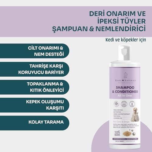 Alternative view of Kahu Naturals All in One Şampuan Nemlendirici, Köpek ve Kedi, İnci ve Yulaf Proteini, At Kestanesi, Pantenol,%100 Doğal, 400 ml