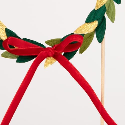 - Wreath Cake Topper - Kağıt Çelenkli Pasta Süsü