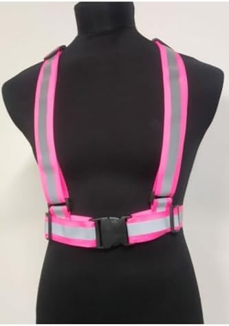(137) Pembe Motorsiklet Yelek Reflektörlü Bisiklet Yelek Scooter Reflektörlü Yelek ile uyumlu