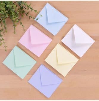 Minik Zarf Seti, 7x9 Cm 30 Adet (AÇIK SARI-SU YEŞİLİ-AÇIK MAVİ-KREM-LİLA-AÇIK PEMBE)