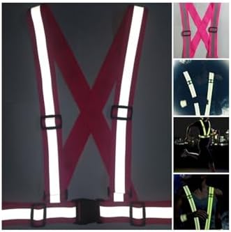 (144) Pembe Motorsiklet Yelek Reflektörlü Bisiklet Yelek Scooter Reflektörlü Yelek ile uyumlu