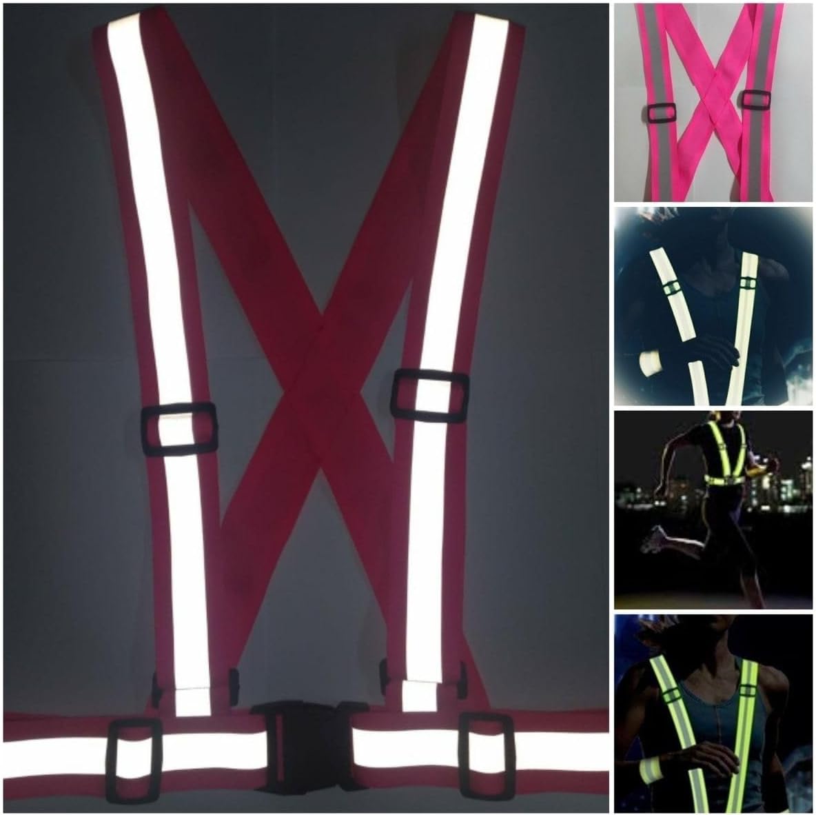 Alternative view of (144) Pembe Motorsiklet Yelek Reflektörlü Bisiklet Yelek Scooter Reflektörlü Yelek ile uyumlu
