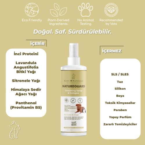 Alternative view of Kahu Naturals NatureGuard Kolay Tarama, Tüy Bakımı, Organik Parfüm Etkili Vücut Spreyi, Pire, Kene, Sinek Karşıtı, Kedi ve Köpek, 250 ml