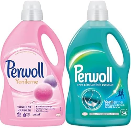 Yenileme Ferahlık 3 Litre 50 Yıkama Yünlüler & Narinler için Sıvı Çamaşır Deterjanı (1 x 3000 mL) ve  Yenileme Ferahlık 3 Litre 50 Yıkama Sıvı Çamaşır Deterjanı (1 x 3000 mL)